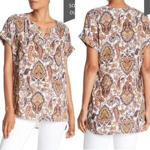 DR2 Paisley Print Women's Top size small